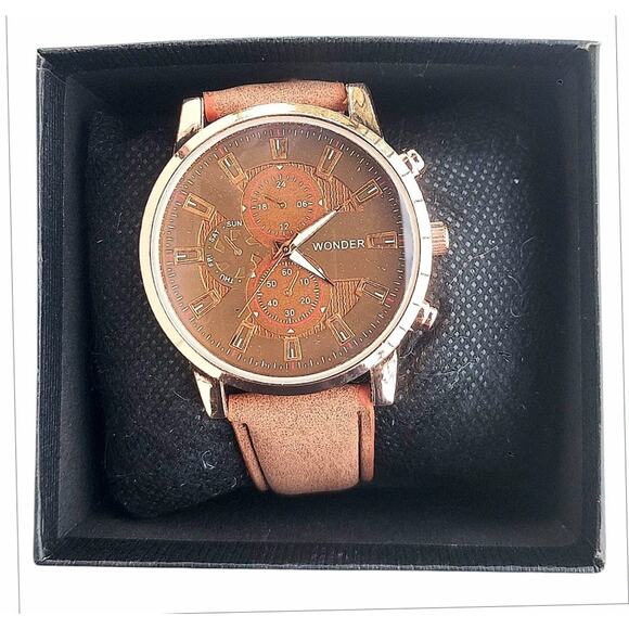 Men's Wonder Rose gold Analog watch with New Battery - Picture 1 of 5